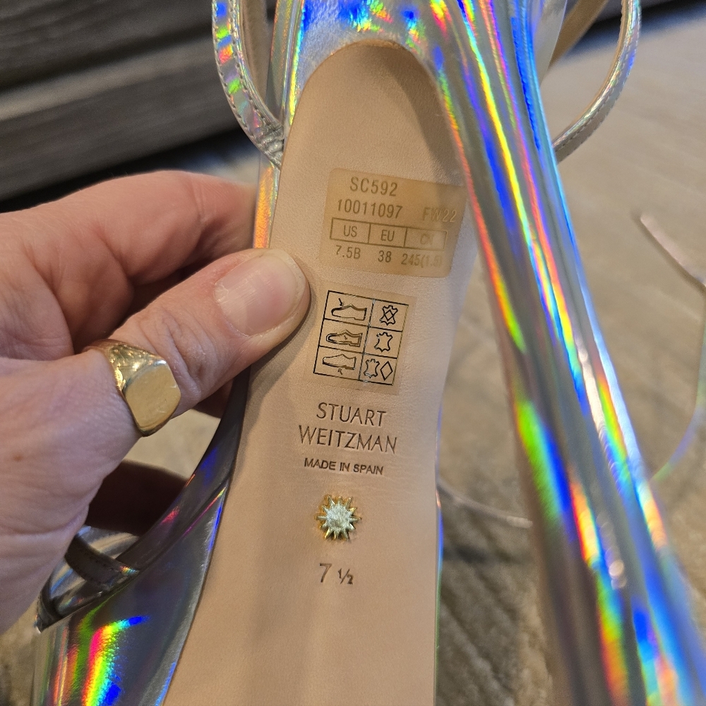 Stuart Weitzman Soiree Iridescent Platform Sandal… - image 5